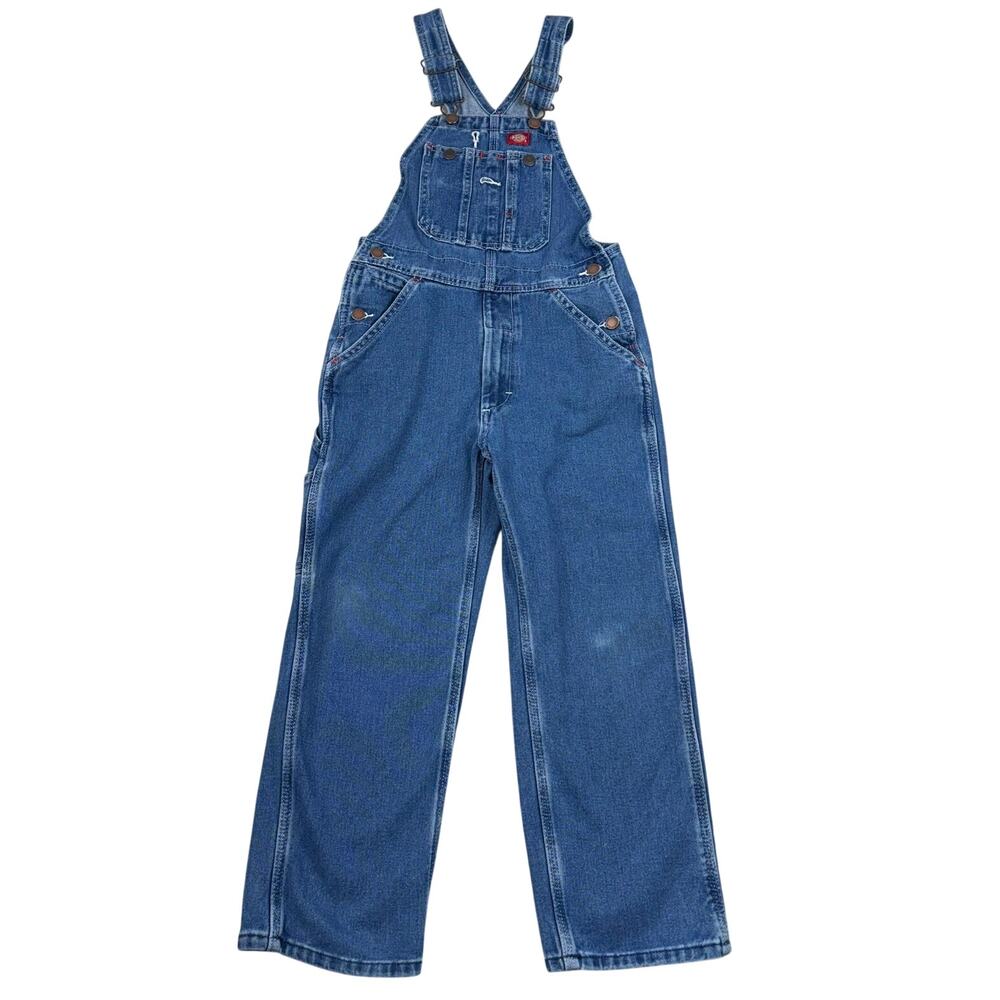Dickies Denim Overalls Blue Bib Workwear Jeans Kids S